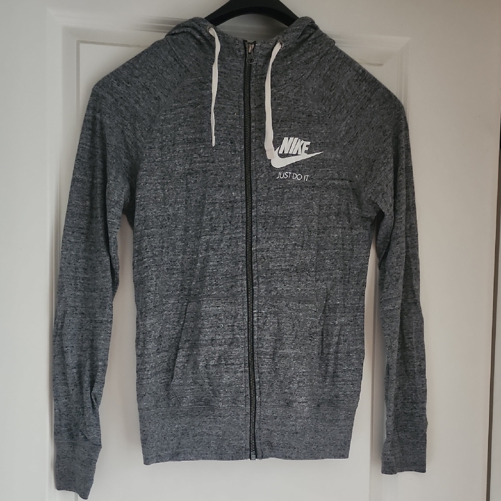 Nike Heather Gray Zip-Up Hoodie